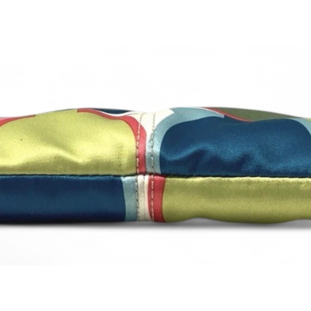 Coach Multicolor Soho Satin Pleated Clutch Colorful Statement Piece Evening - Picture 4 of 10